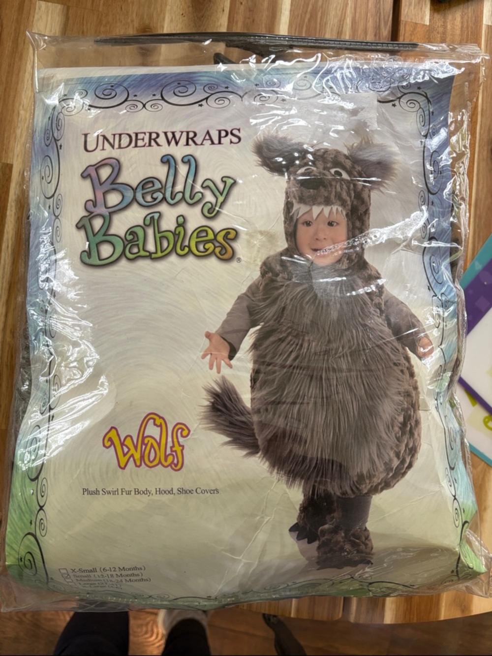 Underwraps Belly Babies Wolf Costume - Gray Plush Infant Costume
